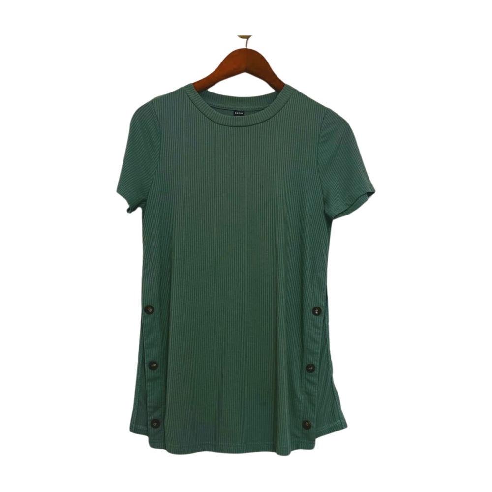 Green Maternity Shirt. Size Large